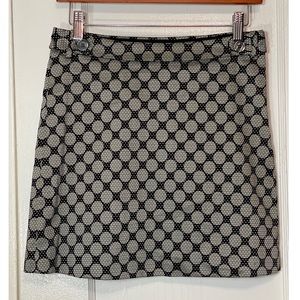 The Limited Women’s Black Gray White Large Polka Dot Fully Lined MiniSkirt Sz 0